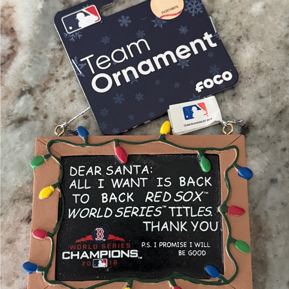 Red Sox Holiday Ornament